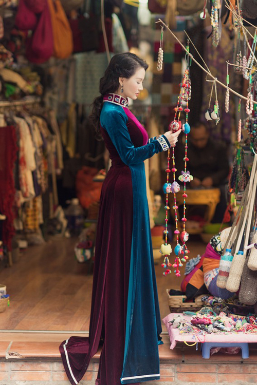 áo dài nhung