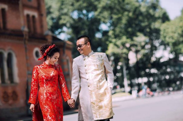 vải áo dài cưới hỏi